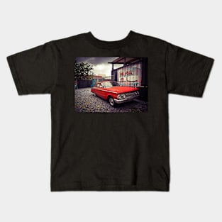 Vintage Red Car New York City Kids T-Shirt